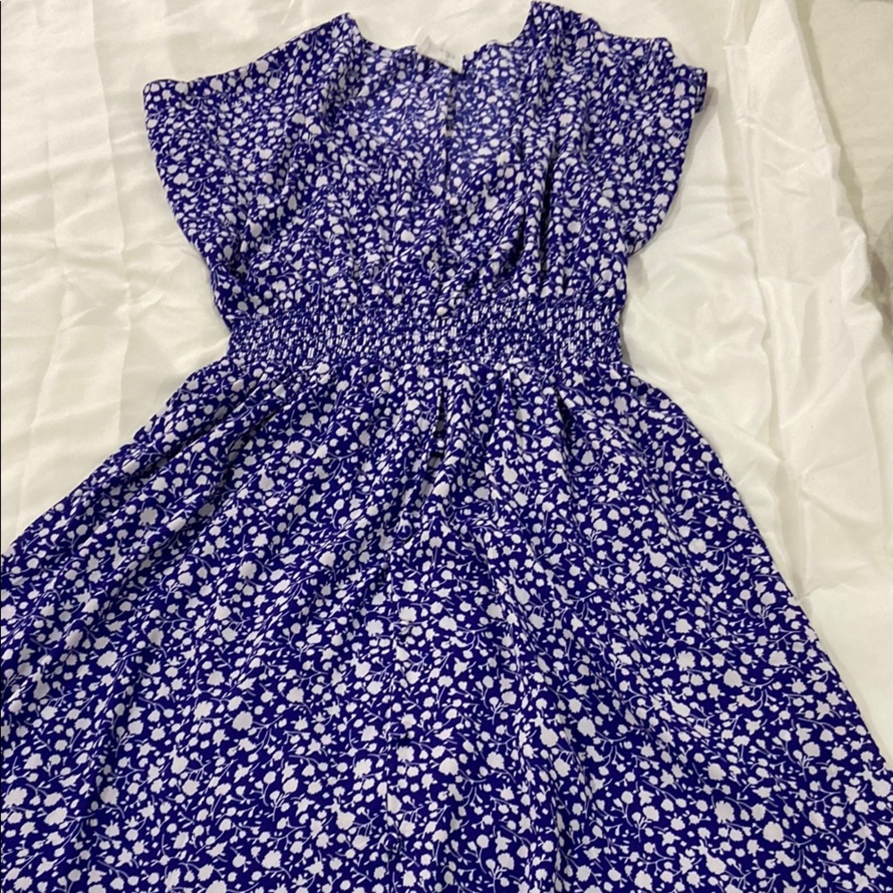 Sienna Sky Blue and White Floral Dress